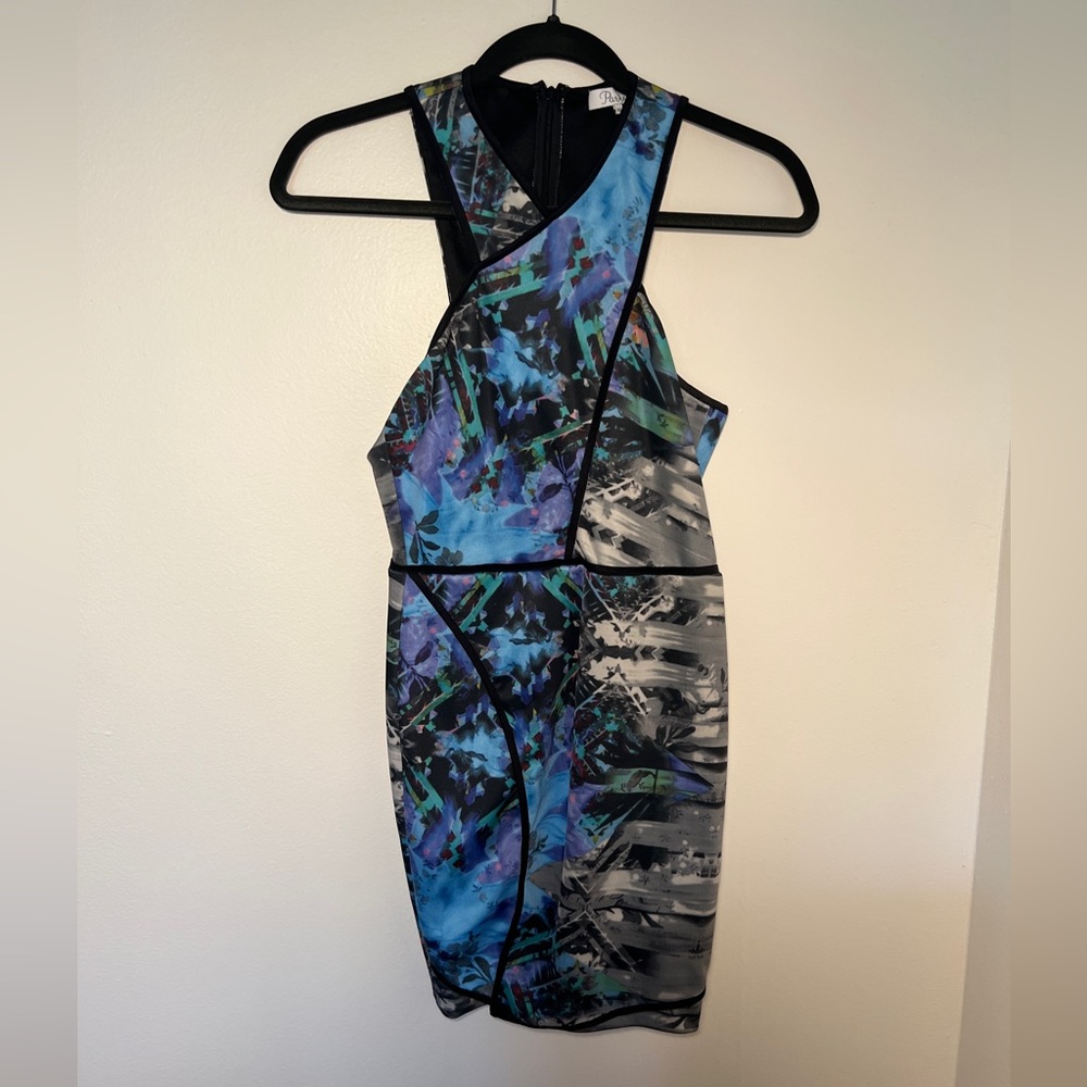 Parker body con printer mini dress size XS